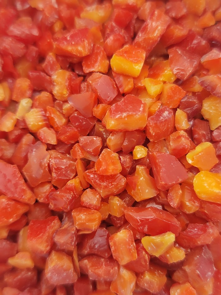 0124 Red Opal 90 COE COARSE Full Jar One Pound Bullseye Frit Striker-