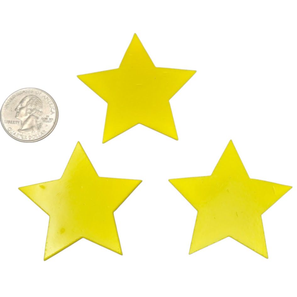 96 COE 2" Yellow Stars (3) Glass Precut Element Designs Fusing Supplies 96COE-