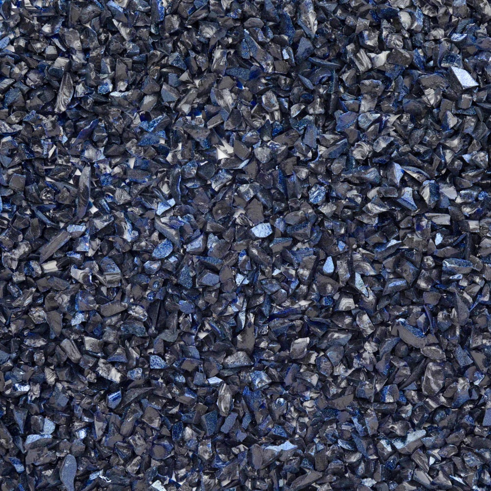 F5 138 Aventurine Blue COARSE 96 COE Frit 8.5 oz Jar-