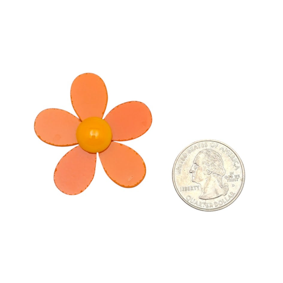 Sale! Orange Opal 96 COE Five Petal Flower Glass Precuts for Fusing Supplies-