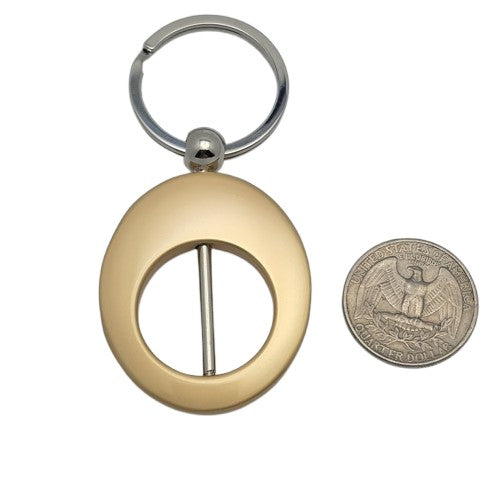 Clearance Superior Quality GOLD Oval Beadable Key Ring Chain Gold Add A Bead-