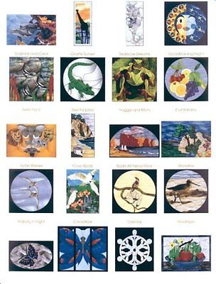 STAINED GLASS LITE 100 Pieces PANED EXPRESSIONS CD Pattern Book-