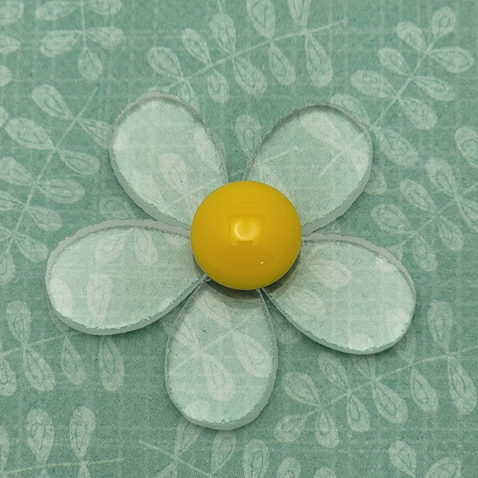 Sale! Clear 96 COE Five Petal Flower Glass Precuts for Fusing Supplies-