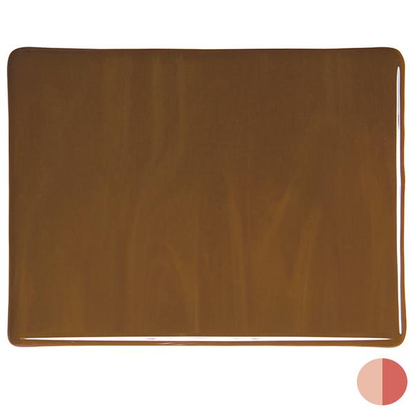 0203 Woodland Brown Striker Opalescent Bullseye 90 COE Glass Sheet 10x10" 90COE Fusible-