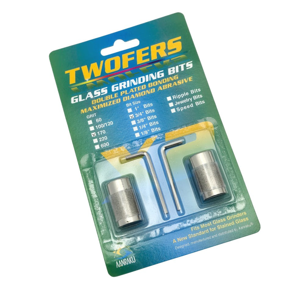 Grinder Bits Diamond 3/4" Twofers 2 Pack 170 Grit Fits MOST Inland Glastar-
