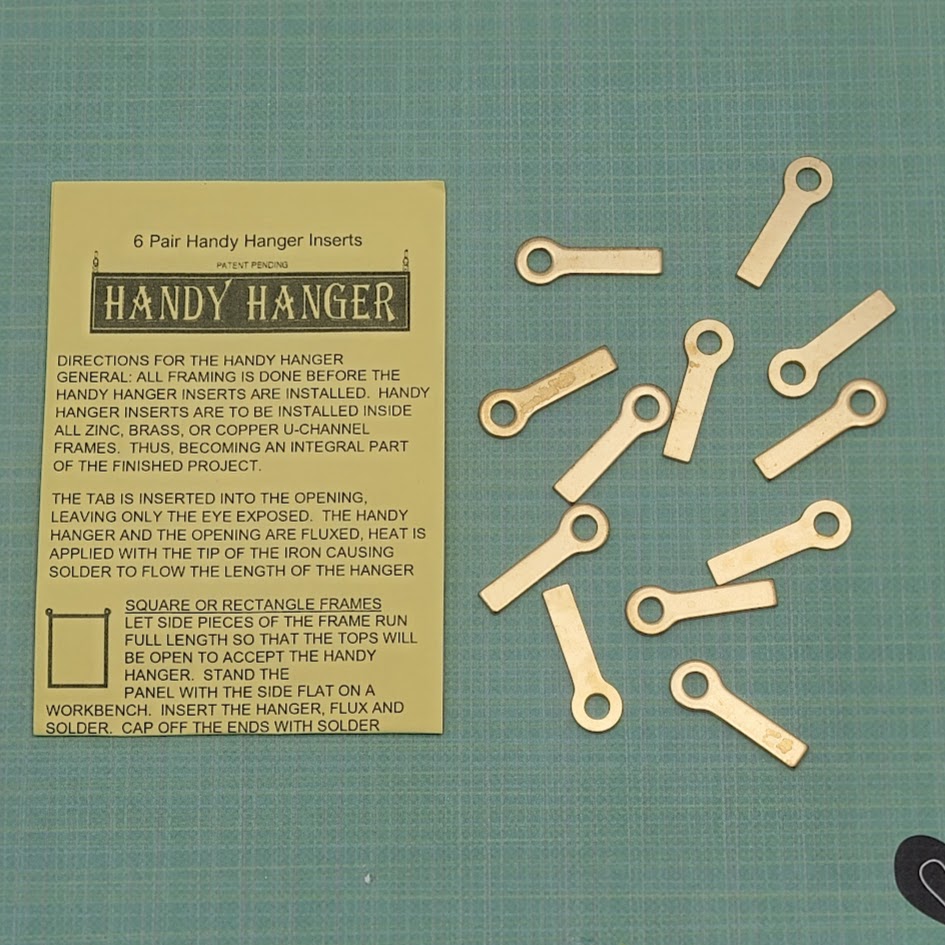 Brass Handy Hangers for Stained Glass Panels Pack of 12 six pairs Hardware-