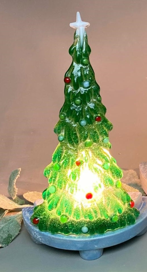Small Christmas Tree Glass Casting Fusing Mold LF238 Creative Paradise Little Fritter-