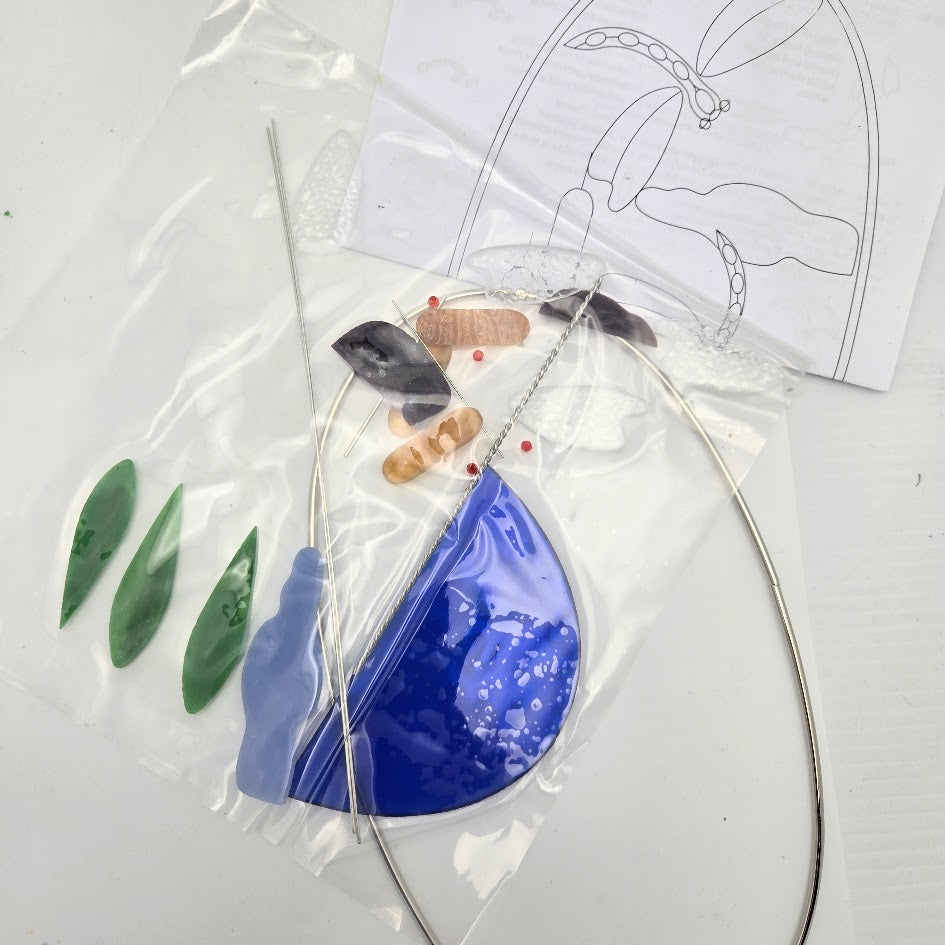Read Description DRAGONFLY Dragonflies Oval Precut Stained Glass Kit Studio 1 9046-