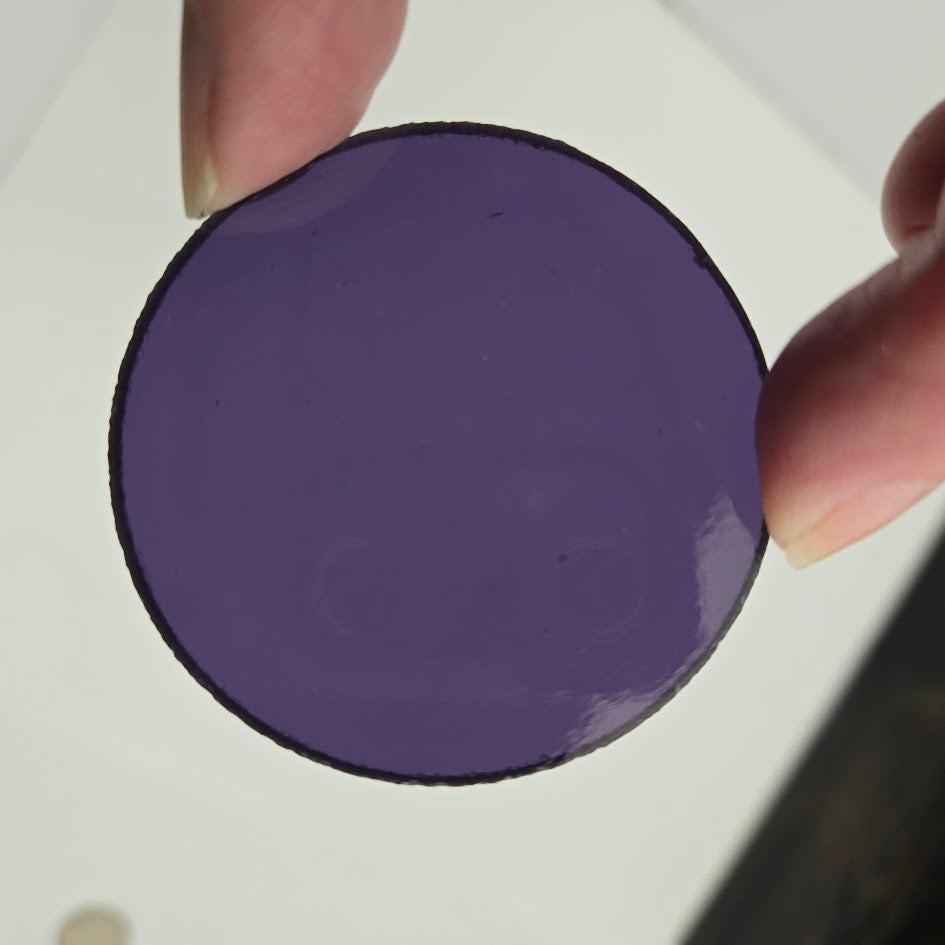 543.2 Grape Transparent ONE 2" Precut 96 COE Glass Circle-