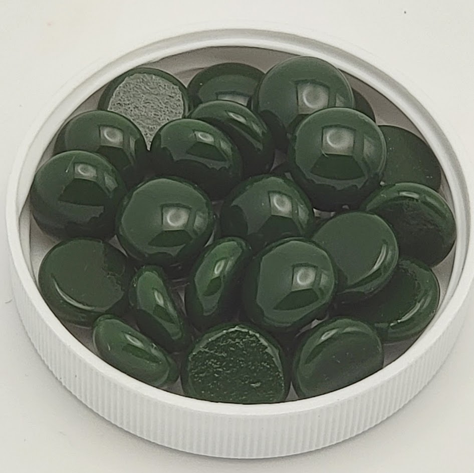 Green Opal Medium Design Elements 25 pieces Pebbles Dots System 96 COE Oceanside Compatible-