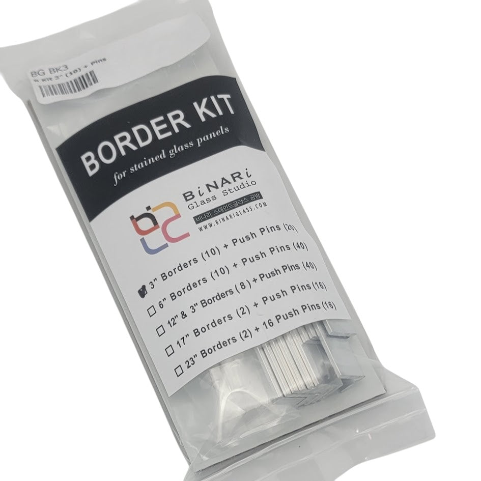 Border Kit - 3 inch 10 pieces with Push Pins Stained Glass Soldering Supplies Blocks For Layout-