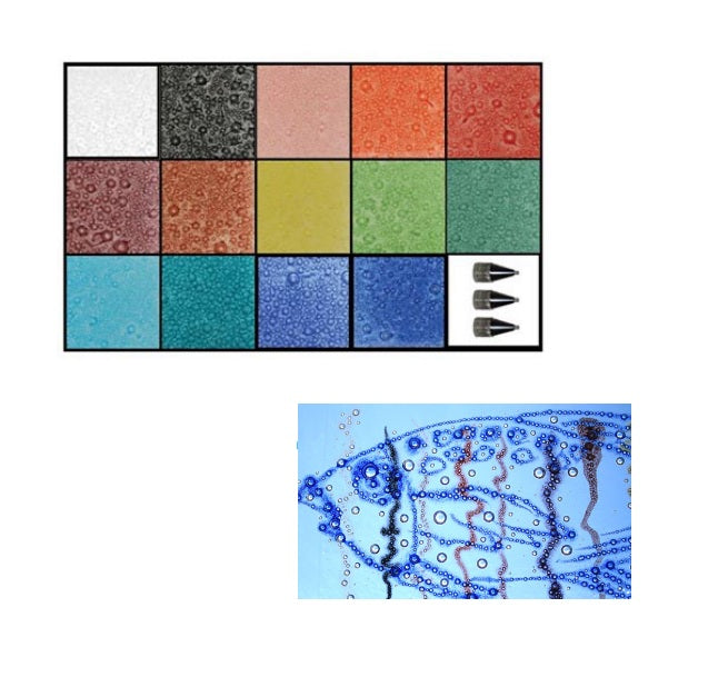 Glassline Champagne Bubbles Paint Set Kit 14 Colors and 3 Tips-