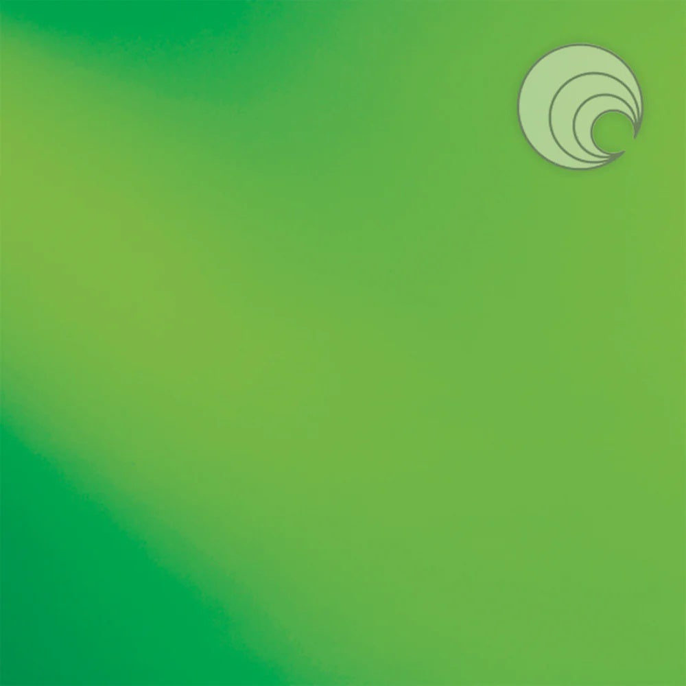 526.2 Moss Green Transparent 12 x 12 Inch Oceanside Compatible 96 COE Sheet Glass-