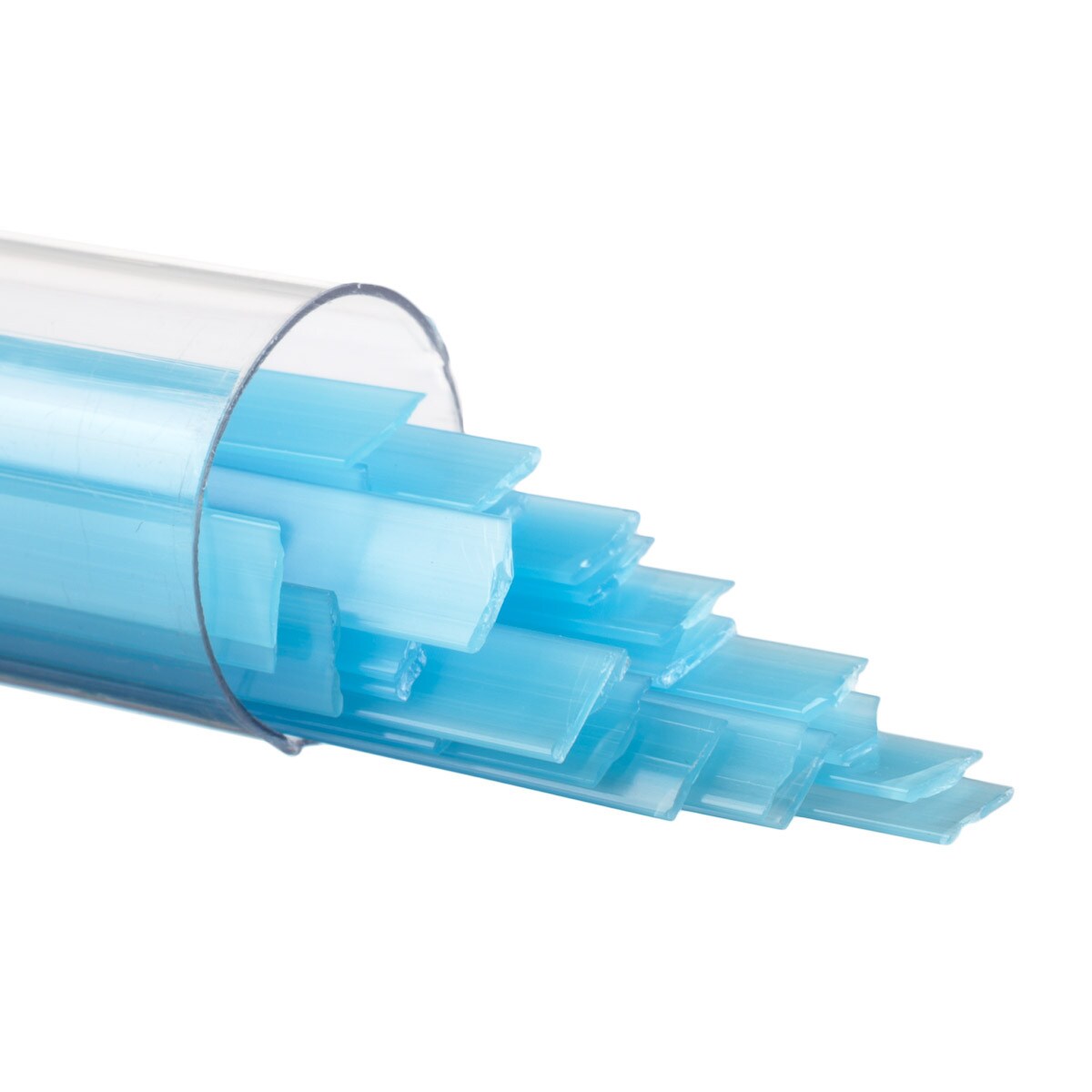 Light Cyan Opal Full Tube 5 oz BULLSEYE Glass Ribbon Noodle 90 COE Fusing-