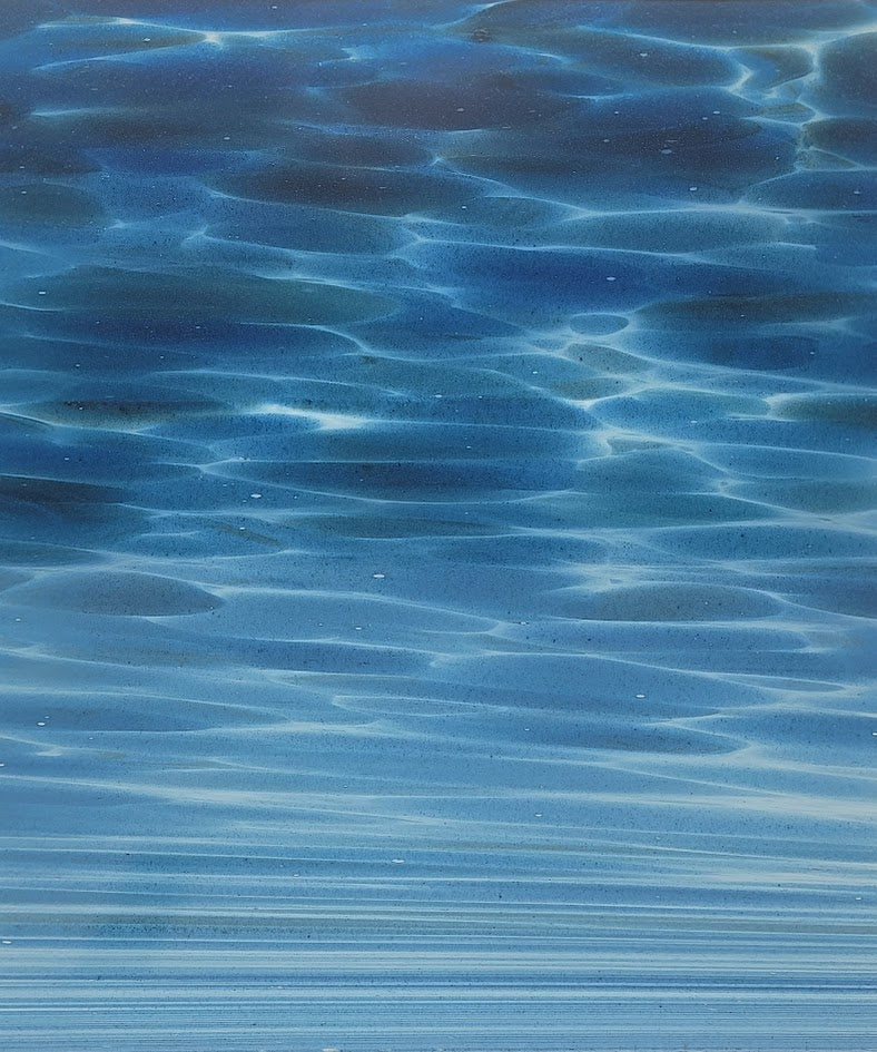 FR75 96 COE Odyssey Blue Aventurine Fuser's Reserve About 12 x 12 in Sheet Glass-