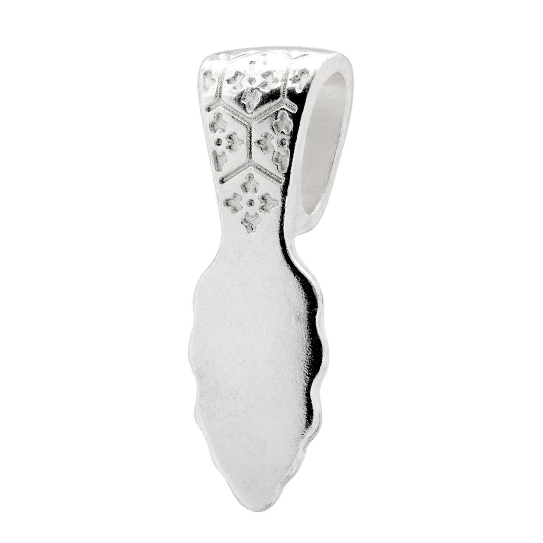 Bails Aanraku HEXAGONS Sterling Silver Plated LARGE Ten Pieces Fusing Supplies Glue On-