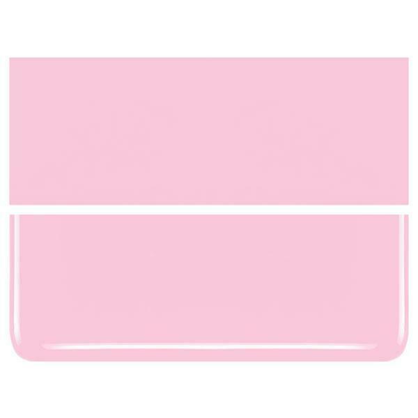 0421 Petal Pink Opalescent Bullseye 90 COE Glass Sheet 10x10" 90COE Fusible-