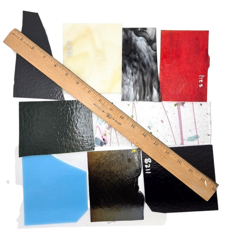 Bullseye Compatible Scrap 90 COE 1 Pound 15.7 ounces