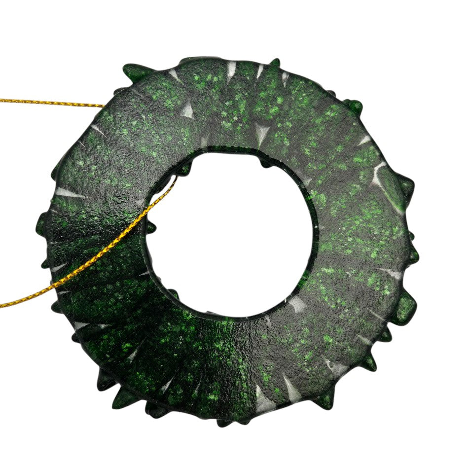 Seconds (flaws) 3 inch Wreath Base Icicle Clear Precut 96 COE Glass-