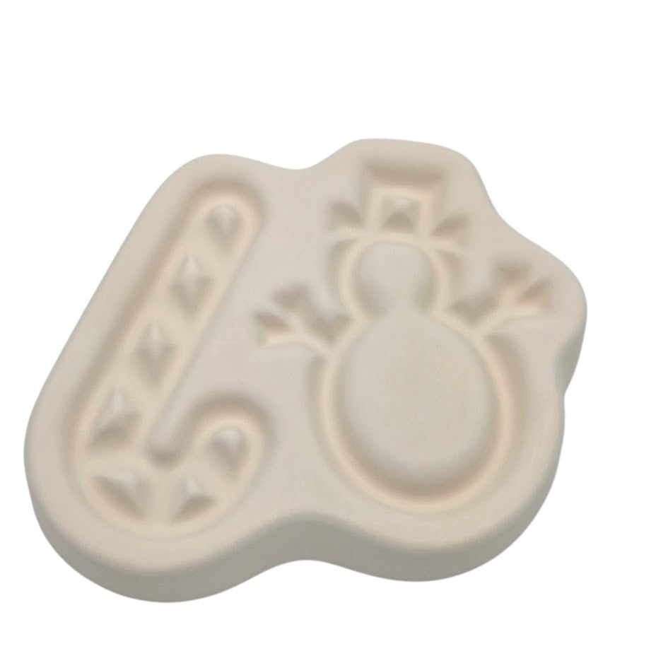 SALE! Candy Cane & Snowman Colour De Verre Glass Frit Casting Mold Fusing-