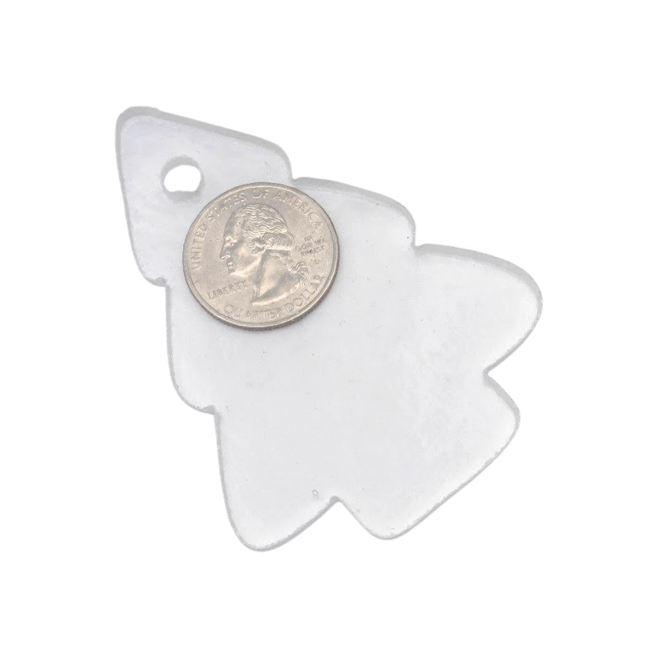 96 COE Tree Ornament Blank Crystal Clear Double Thick 2 1/2 x 3" Glass Precut-