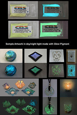 CBS Glow Powder Pigment AQUA works with any COE 90 96 One Ounce Package-