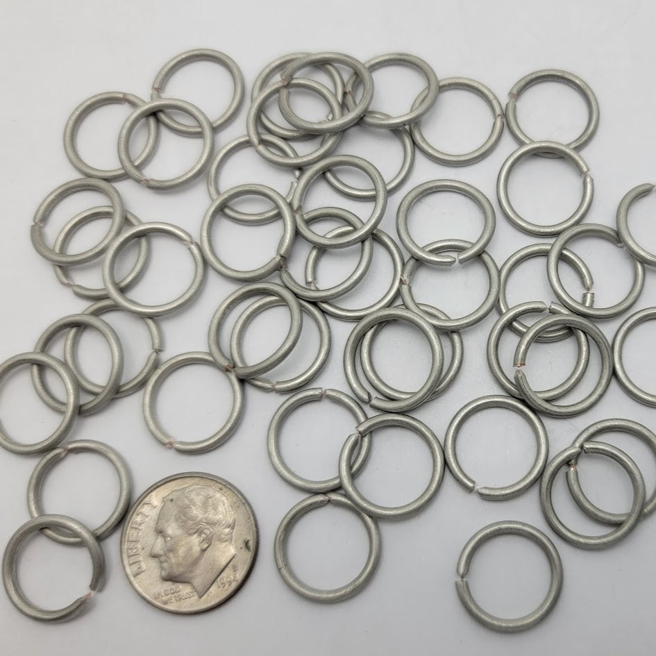 Jump Rings 14 Gauge One Ounce 1/2 Inch 13mm About 44 Pieces Tinned Copper Wire-