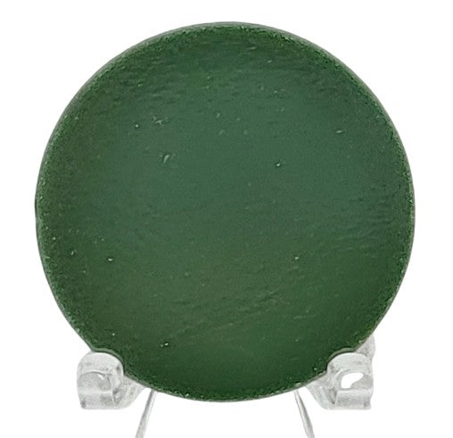 220.76 Six 96 COE Dark Green Opal Glass Circles CHOICE 1/2, 3/4, 1, 1 1/2 inches 96COE-