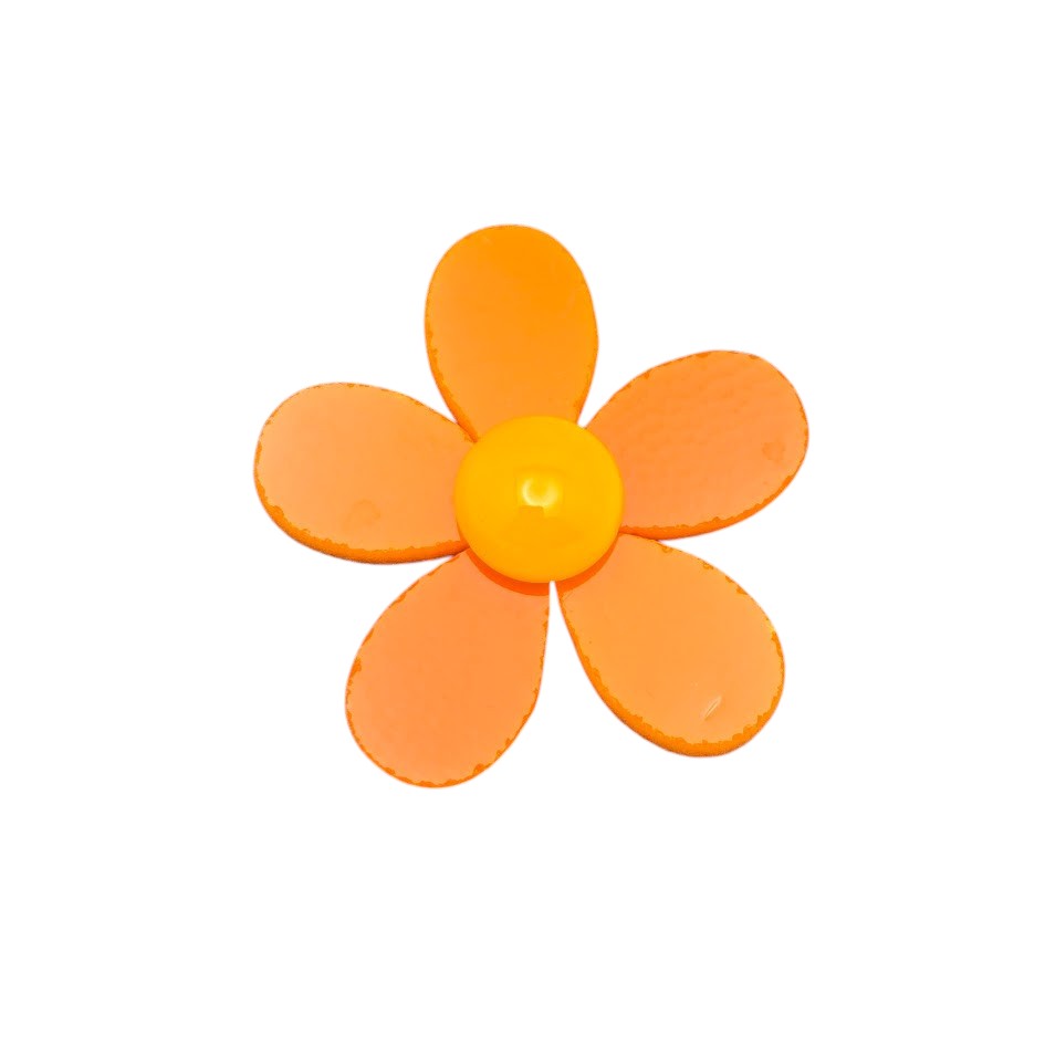 Sale! Orange Opal 96 COE Five Petal Flower Glass Precuts for Fusing Supplies-