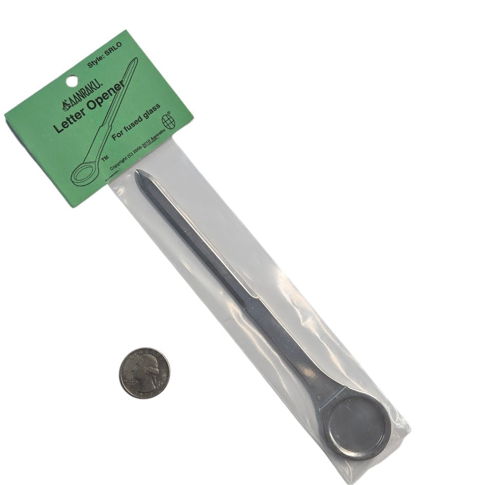 Short Cabachon ROUND TOP LETTER OPENER Aanraku Fused Glass Finding Add ART-
