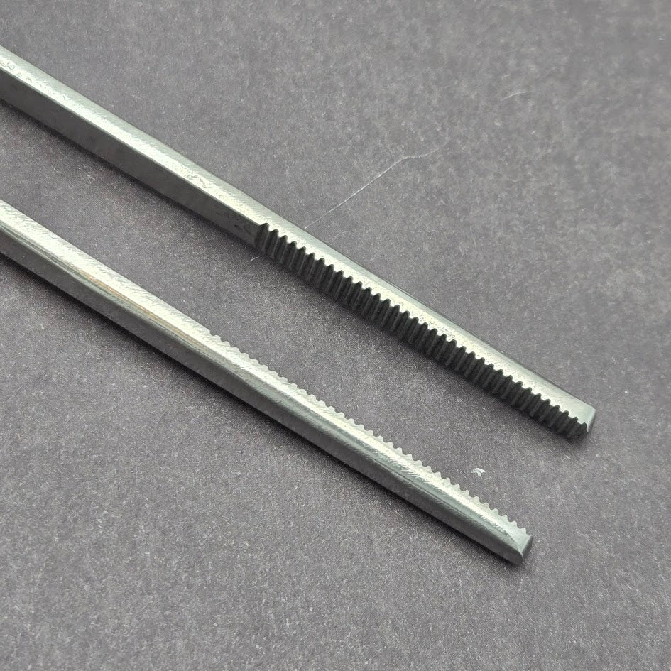 10" Blunt Serrated Tweezers Stainless Steel Lampworking Hot Glass Supplies Tools-