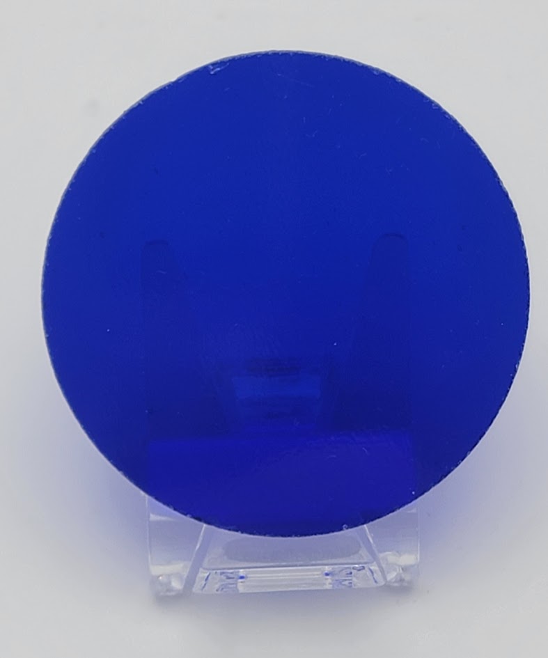 136 Dark Blue Six 96 COE Glass Circles Choice of 1/2, 3/4, 1, or 1 1/2 inches-