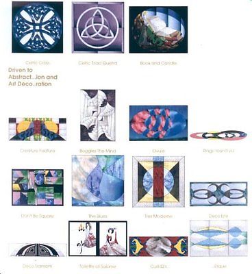 STAINED GLASS LITE 100 Pieces PANED EXPRESSIONS CD Pattern Book-