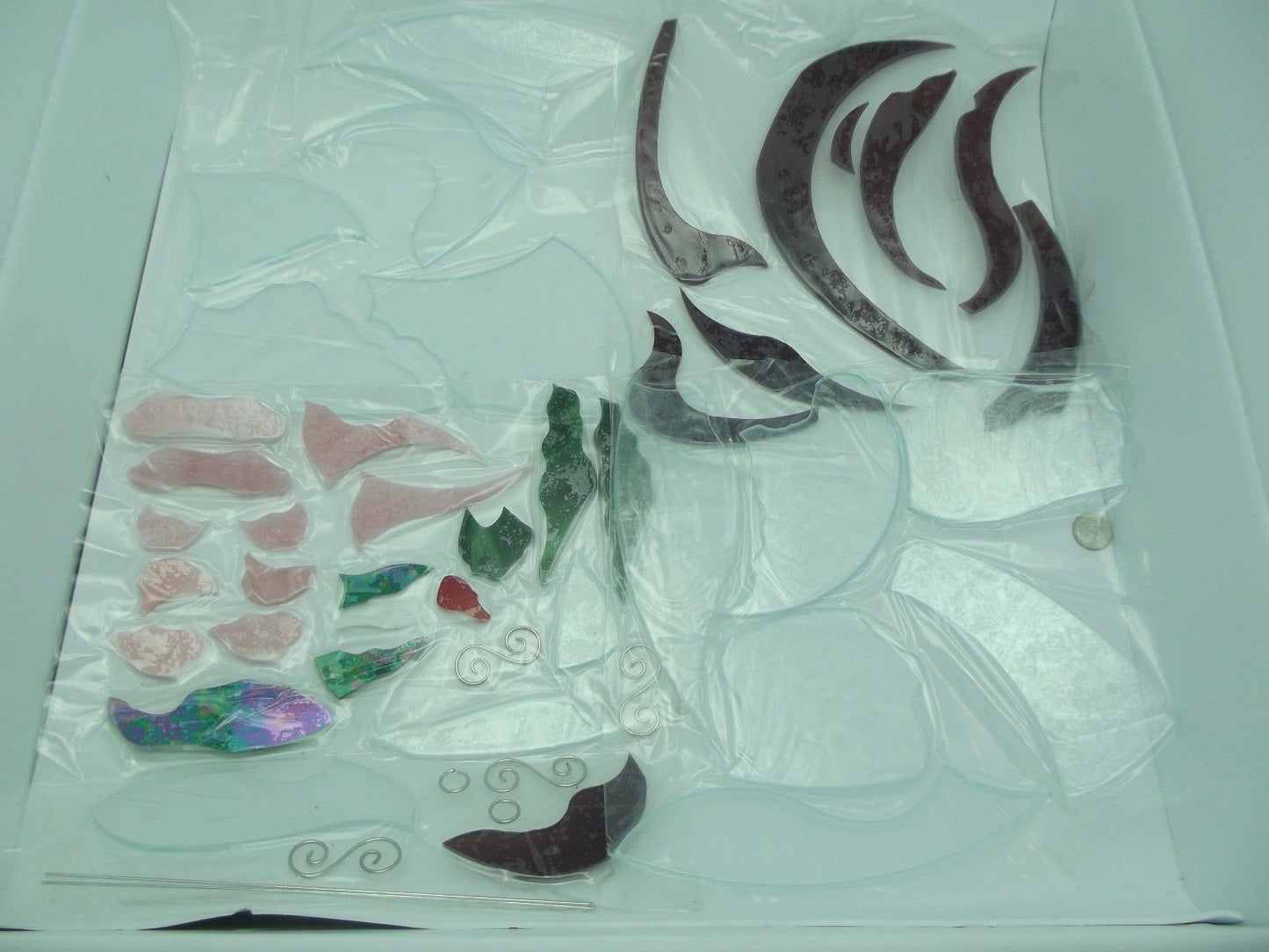 Read Description HUMMINGBIRD Panel Precut Stained Glass Kit Studio One Art Glass-
