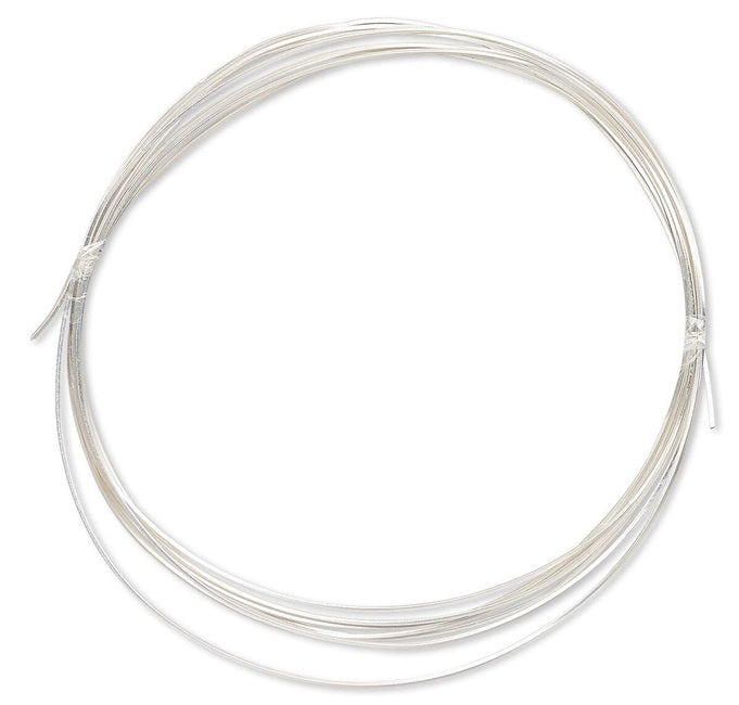 26ga Full Hard Square Solid Sterling Silver Five Feet Wrapping Wire Made in the US-