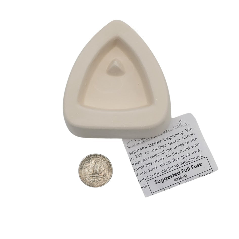 Holey Trillant Triangle Pendant Mold Little Fritter 71 Glass Casting Fusing USA-