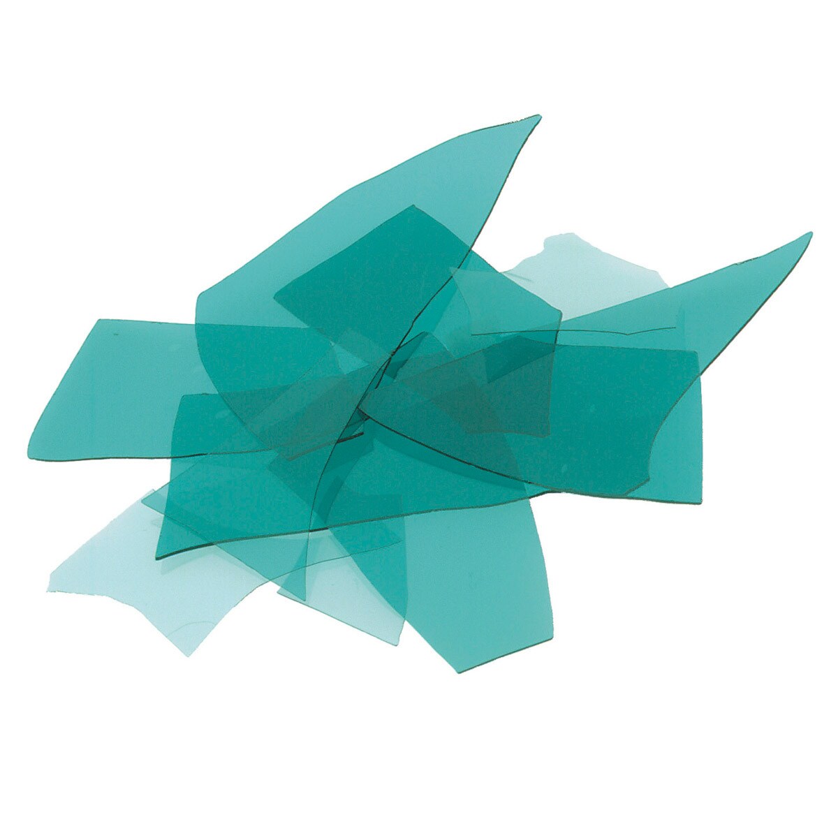 1108 Aqua Blue Transparent Glass Confetti 90 COE Bullseye 4 Ounces Fusing Supplies