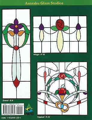 ENGLISH LEAD LITES 1 One Aanraku Stained Glass Pattern Book Flowers Victorian-