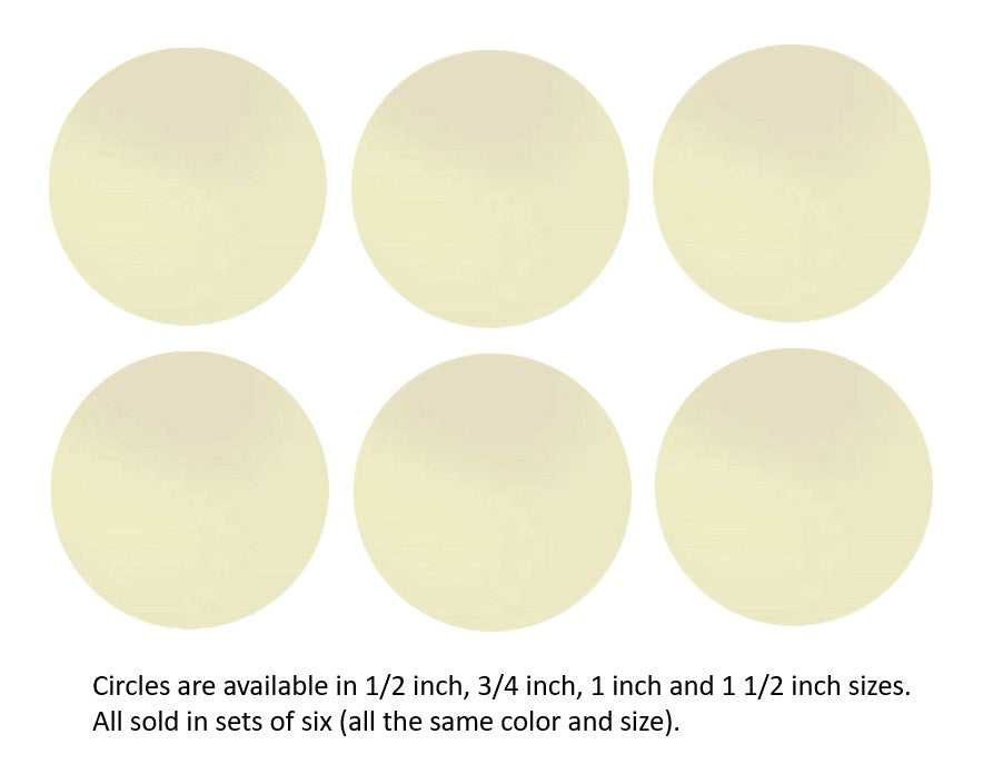 210.71 Ivory Opal Six 96 COE Glass Circles Choice of 1/2, 3/4, 1, or 1 1/2 inches-