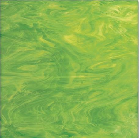 826.71F Lime Green White Wispy 12 x 12 Inch Oceanside Compatible 96 COE Sheet Glass-