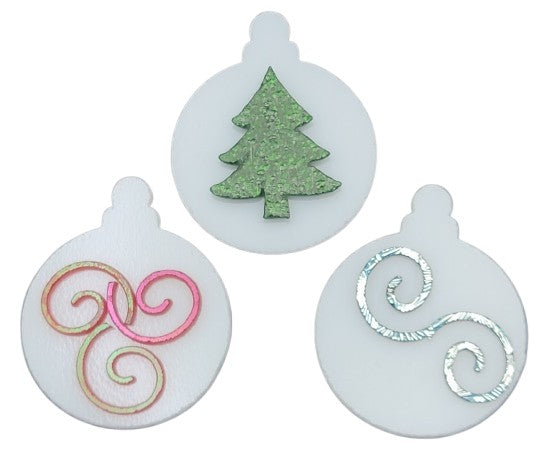 Three 96 COE Precut Glass Ornament Blanks White Fusing Supplies 96COE-