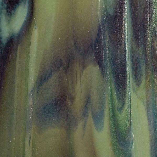 3212 Olive & Forest Green Opal Deep Brown Bullseye 90 COE Glass Sheet 10x10" 90COE-