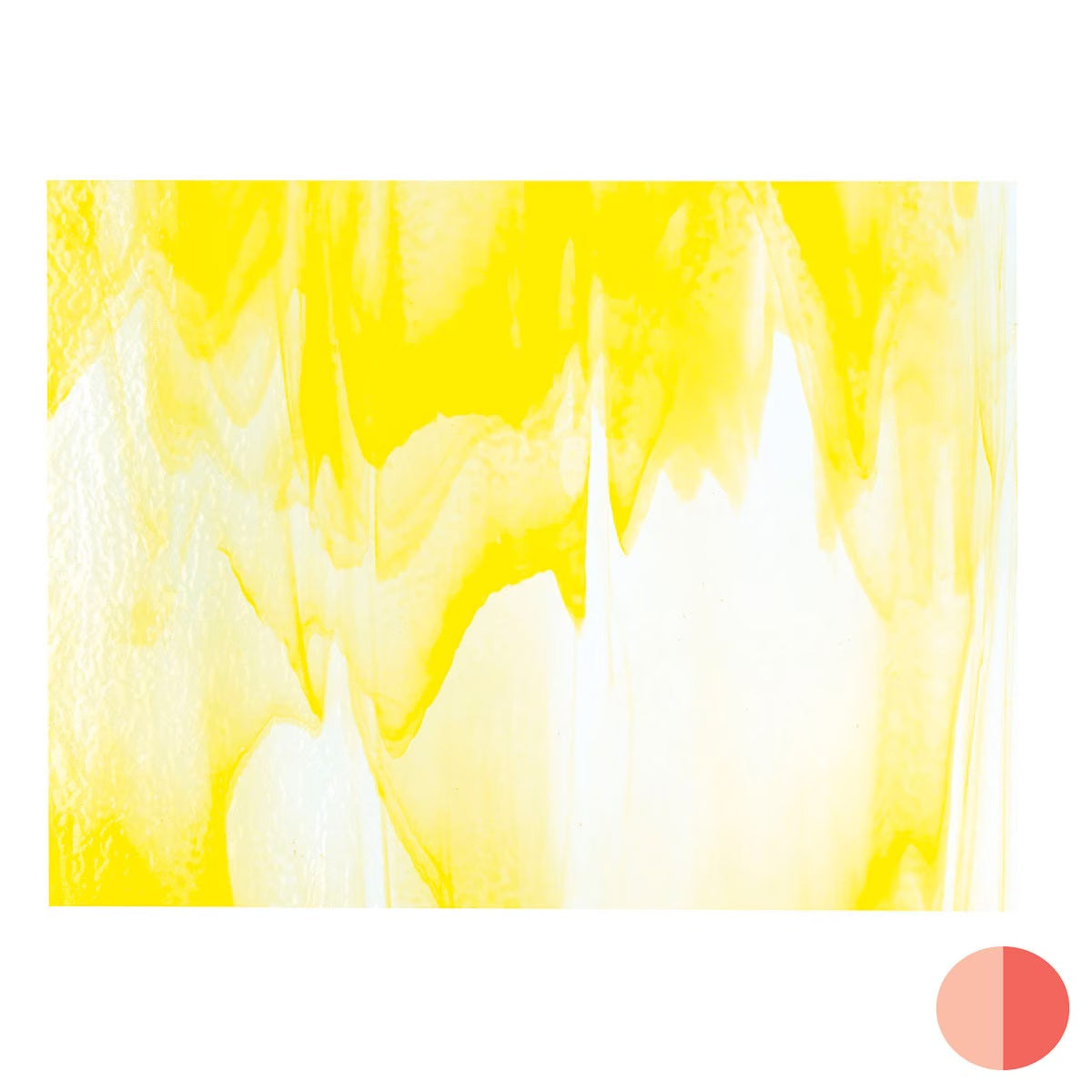 2020 Clear Sunflower Opal Mix 90 COE Bullseye Fusing Glass Sheet 5x5 inch 3mm Striker 90COE-