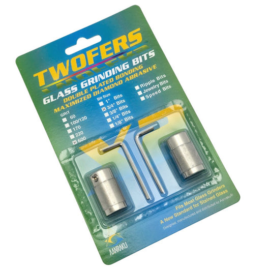 Grinder Bits Diamond  3/4" Twofers 2 Pack UltraFine 600 Grit MOST Inland Glastar-