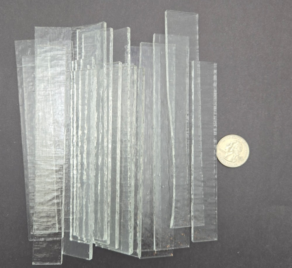 90 COE One Pound of Tekta Clear Cut-offs Strips Scrap-