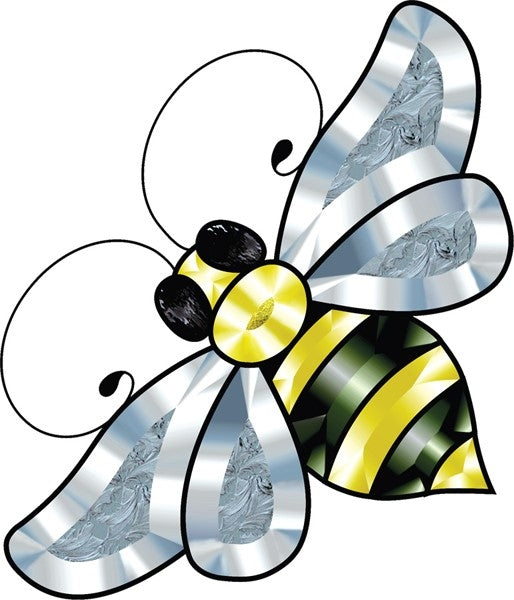 BUMBLE BEE Colored Stained Faceted Glass BEVEL CLUSTER Unfinished Piece Kit Set-
