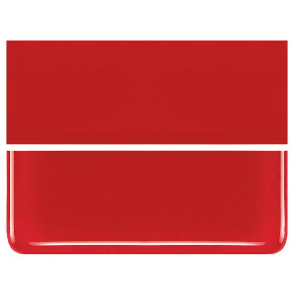 0124 Red Opal 90 COE Bullseye Fusing Glass Sheet 5x5 inch 3mm Striker 90COE-