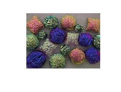 96 COE 1/2 Pound 8 Oz CRINKLIZED DICHROIC Pieces Thin Black Dichro GLASS Scrap-