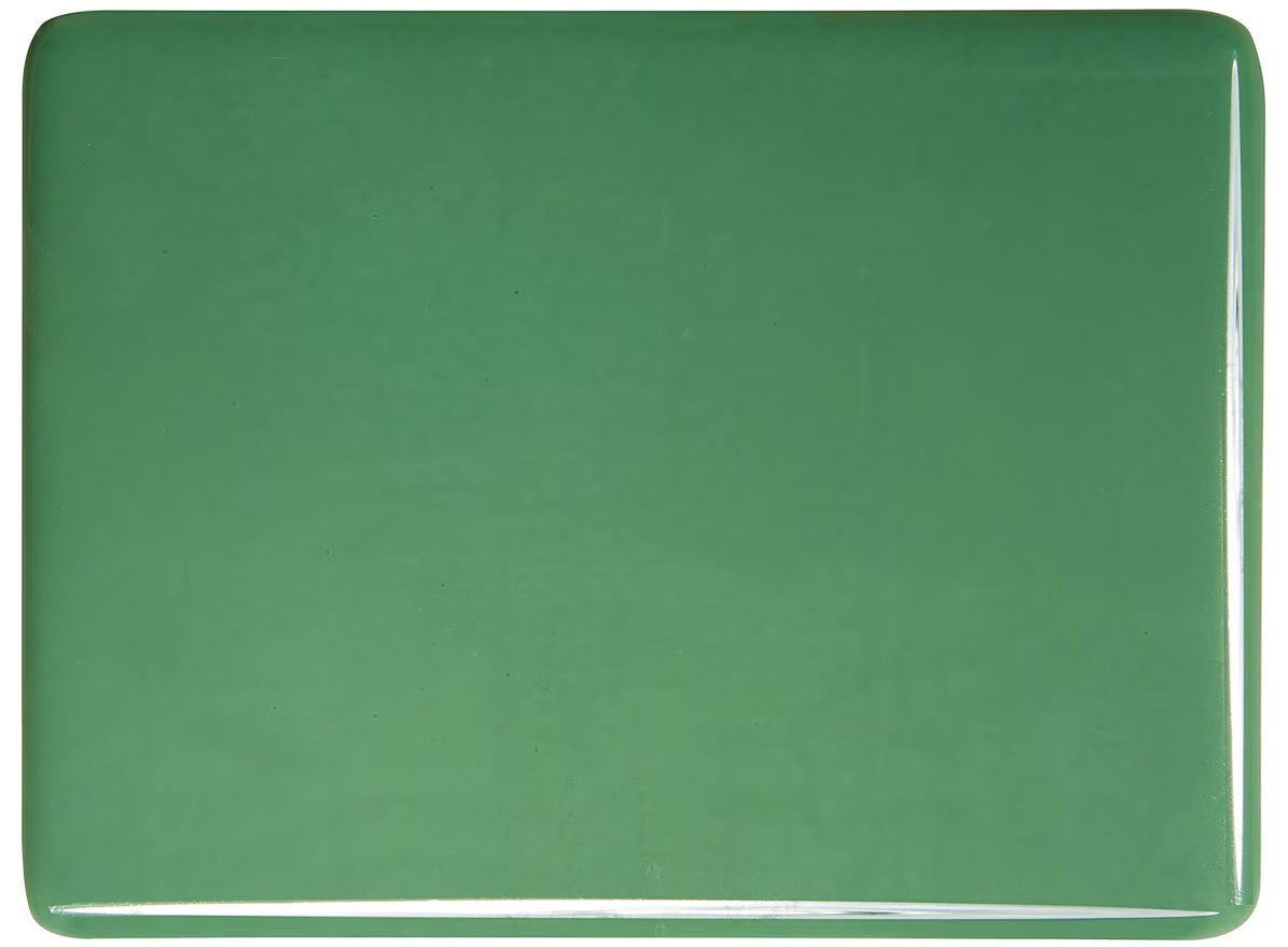 0117 Mineral Green Opal Bullseye 90 COE Glass Sheet 10x10"-
