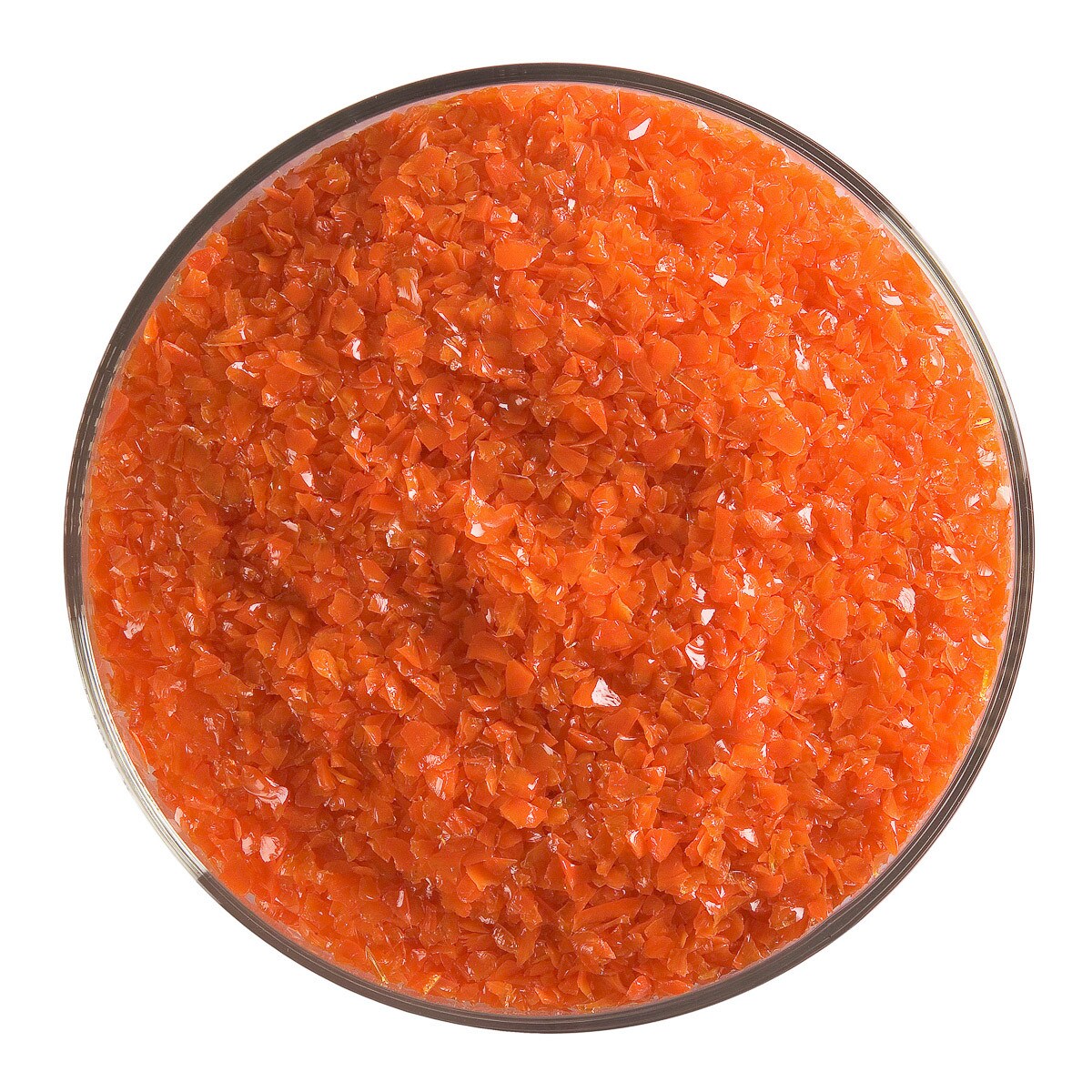 0125 Orange Opal 90 COE MEDIUM Full Jar One Pound Bullseye Frit-
